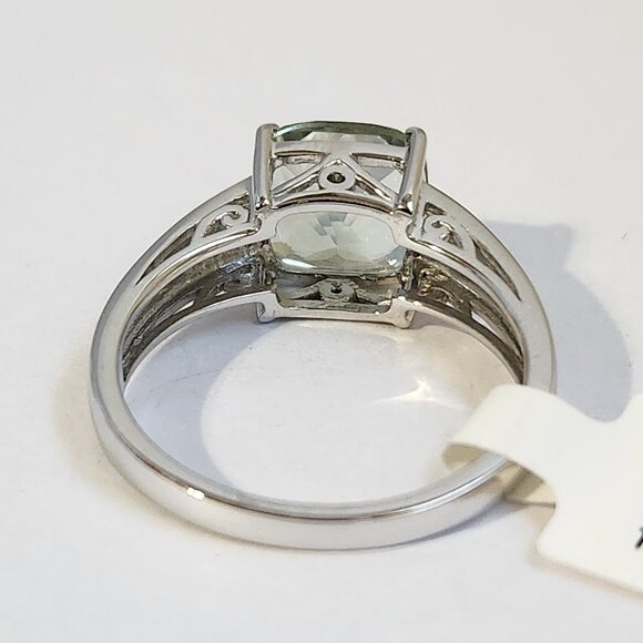 VTG NWT 925 Green Amethyst / Prasiolite Ring Size 11 - Picture 4 of 8
